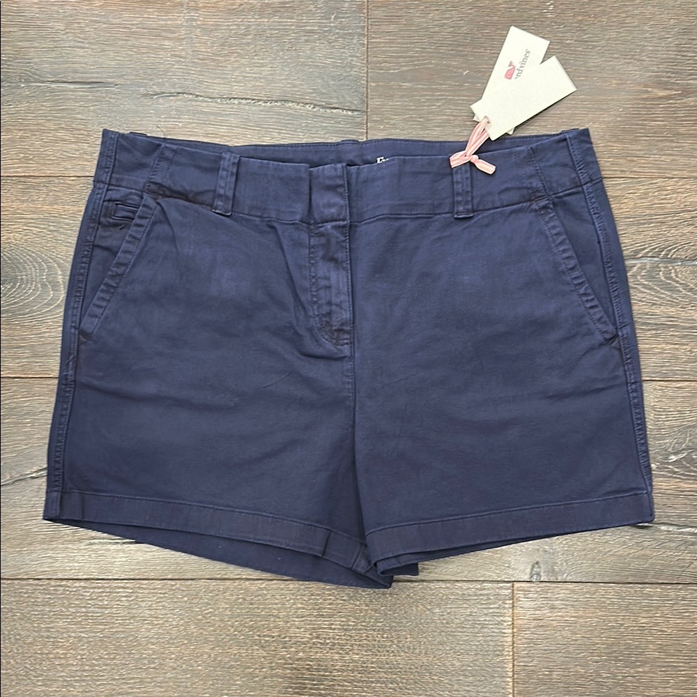 NWT Vineyard Vines 3 1/2 Herringbone Every Day Shorts; Women's Navy Shorts